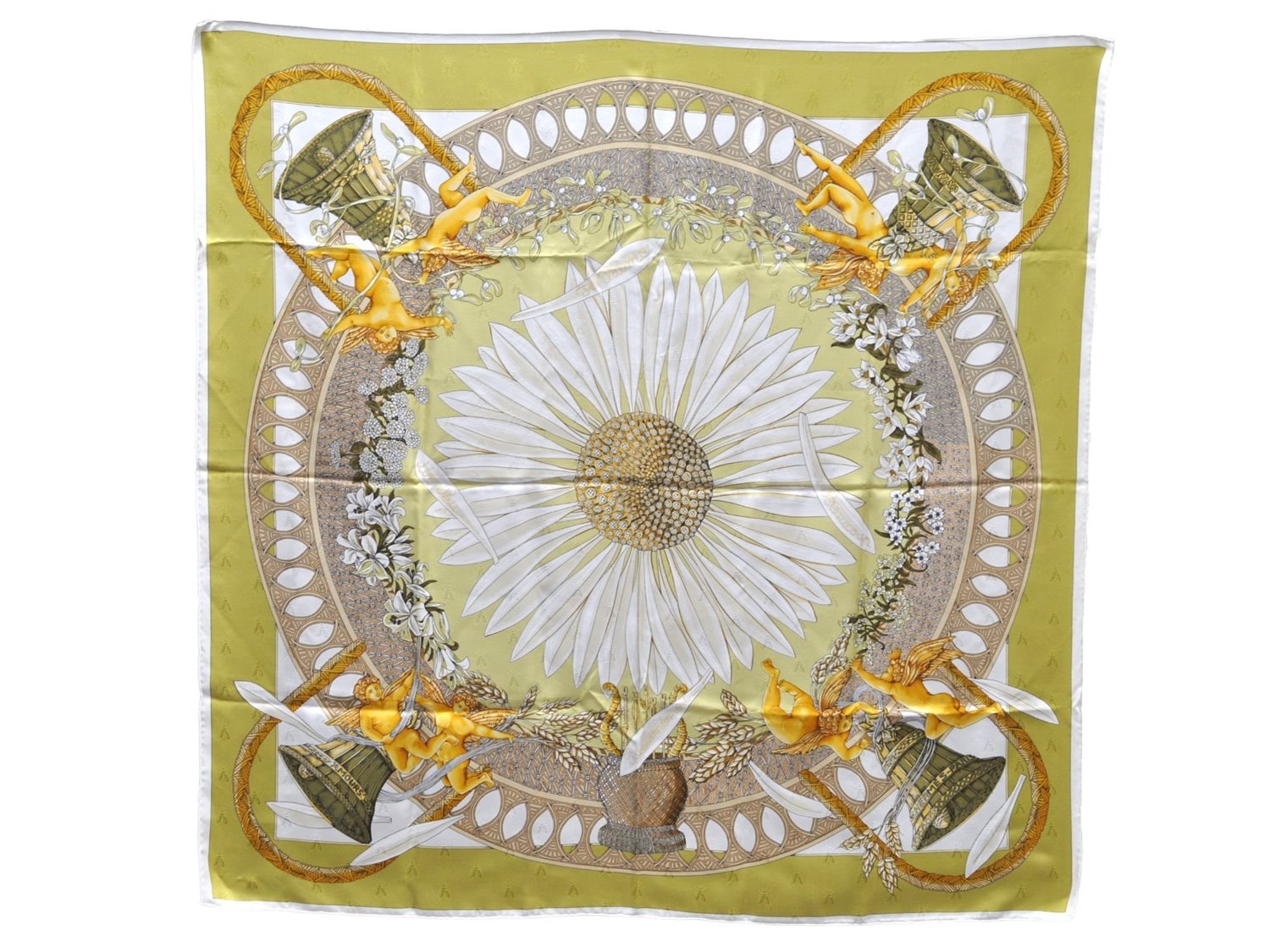 Auth HERMES Carre 90 Scarf 