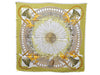 Auth HERMES Carre 90 Scarf "Je T'aime passionnement un peu" Silk White 1329E