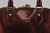 Authentic Louis Vuitton Vernis Alma PM Hand Bag Bordeaux Red M91691 LV 1331F