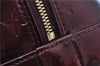 Authentic Louis Vuitton Vernis Alma PM Hand Bag Bordeaux Red M91691 LV 1331F