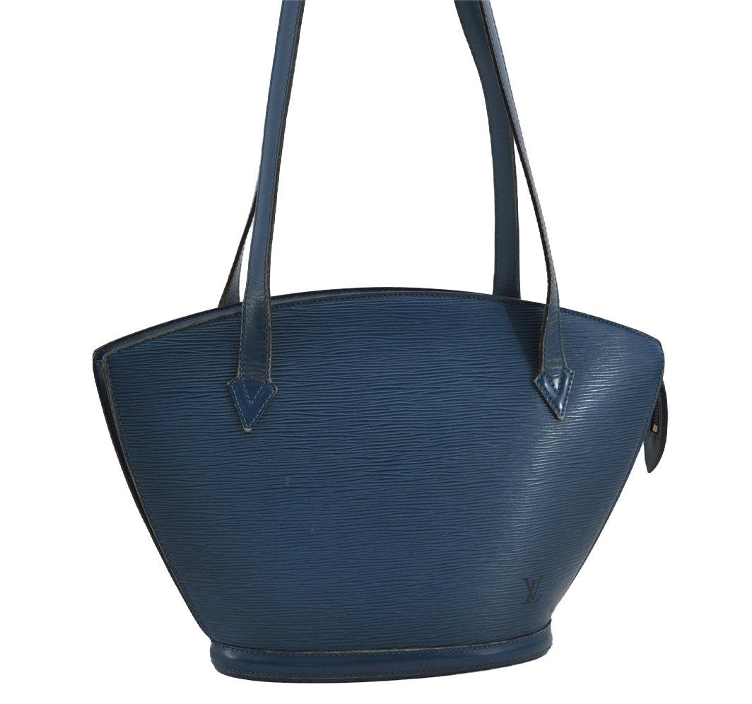 Authentic Louis Vuitton Epi Saint Jacques Poignier Long Shoulder Bag Blue 1331I