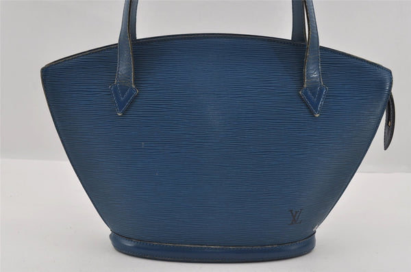 Authentic Louis Vuitton Epi Saint Jacques Poignier Long Shoulder Bag Blue 1331I