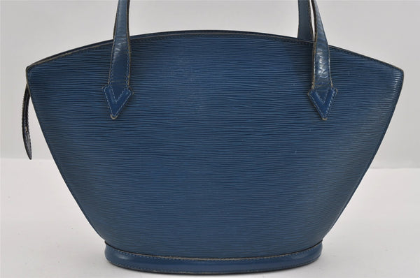 Authentic Louis Vuitton Epi Saint Jacques Poignier Long Shoulder Bag Blue 1331I