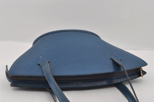 Authentic Louis Vuitton Epi Saint Jacques Poignier Long Shoulder Bag Blue 1331I