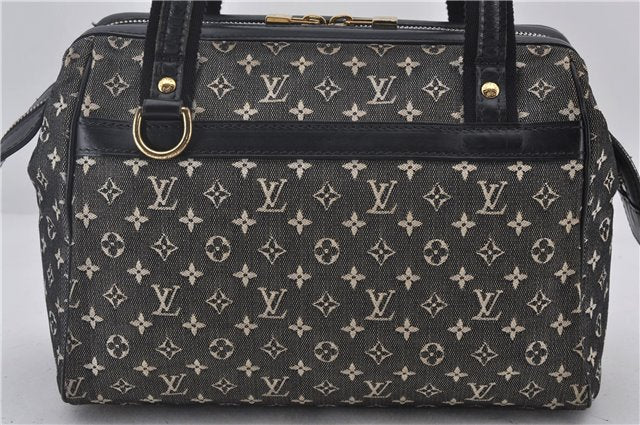 Authentic Louis Vuitton Monogram Mini Josephine PM Hand Bag Black LV 1332E
