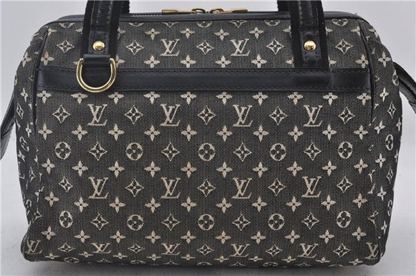 Authentic Louis Vuitton Monogram Mini Josephine PM Hand Bag Black LV 1332E