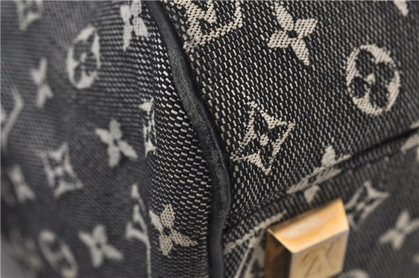 Authentic Louis Vuitton Monogram Mini Josephine PM Hand Bag Black LV 1332E