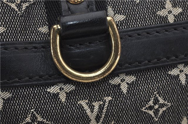 Authentic Louis Vuitton Monogram Mini Josephine PM Hand Bag Black LV 1332E