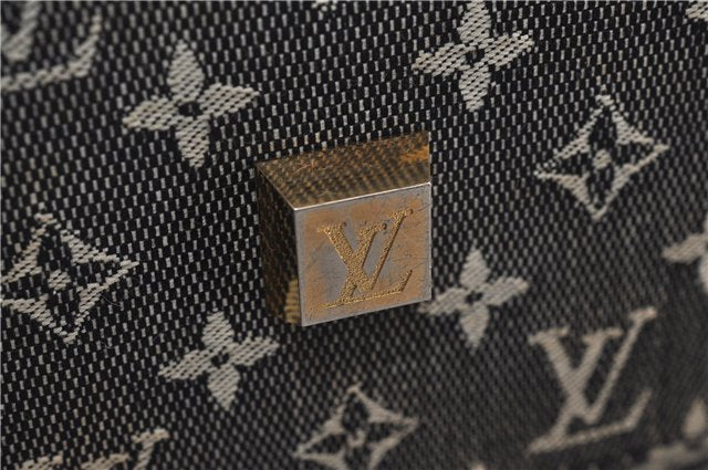 Authentic Louis Vuitton Monogram Mini Josephine PM Hand Bag Black LV 1332E