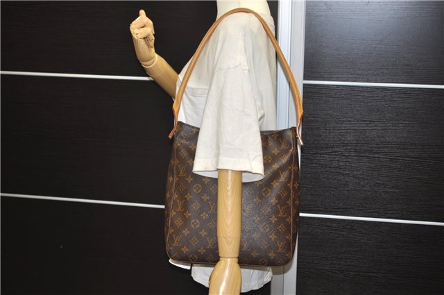 Authentic Louis Vuitton Monogram Looping GM Shoulder Bag M51145 LV 1333E