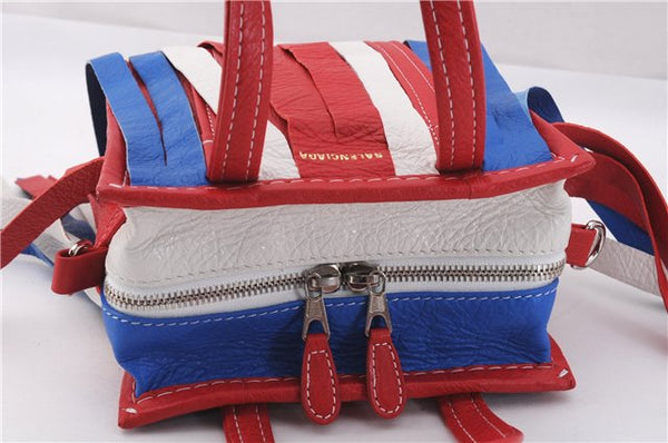 Authentic BALENCIAGA Bazar Shopper XS 2Way Hand Bag Leather 517166 Red 1333F