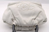 Authentic CHANEL Vintage Camellia Leather Plastic Hand Bag Purse White 1333I