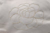 Authentic CHANEL Vintage Camellia Leather Plastic Hand Bag Purse White 1333I