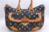 Auth Louis Vuitton Monogram Multicolor Rita 2Way Hand Bag Black M40126 LV 1334E