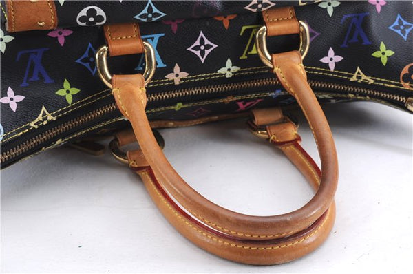 Auth Louis Vuitton Monogram Multicolor Rita 2Way Hand Bag Black M40126 LV 1334E