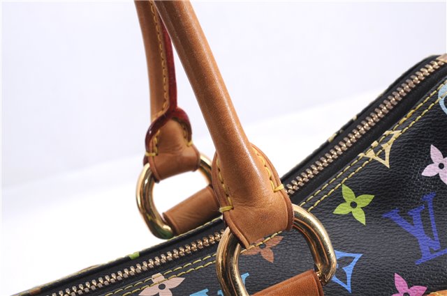 Auth Louis Vuitton Monogram Multicolor Rita 2Way Hand Bag Black M40126 LV 1334E