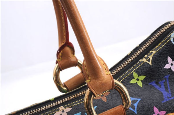 Auth Louis Vuitton Monogram Multicolor Rita 2Way Hand Bag Black M40126 LV 1334E