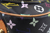 Auth Louis Vuitton Monogram Multicolor Rita 2Way Hand Bag Black M40126 LV 1334E