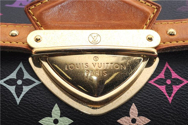Auth Louis Vuitton Monogram Multicolor Rita 2Way Hand Bag Black M40126 LV 1334E