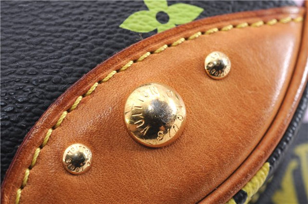 Auth Louis Vuitton Monogram Multicolor Rita 2Way Hand Bag Black M40126 LV 1334E