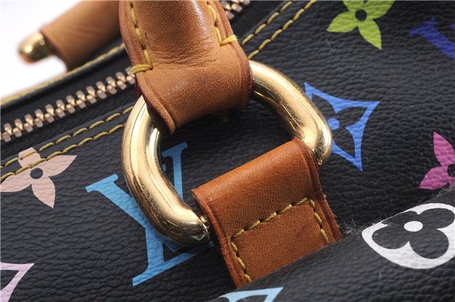 Auth Louis Vuitton Monogram Multicolor Rita 2Way Hand Bag Black M40126 LV 1334E