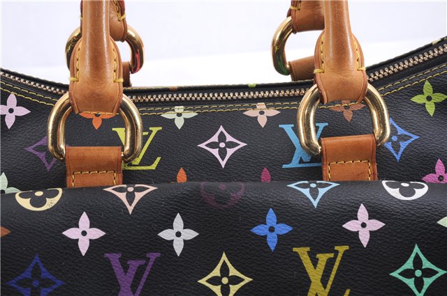Auth Louis Vuitton Monogram Multicolor Rita 2Way Hand Bag Black M40126 LV 1334E