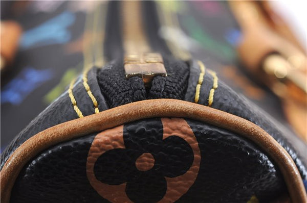 Auth Louis Vuitton Monogram Multicolor Rita 2Way Hand Bag Black M40126 LV 1334E