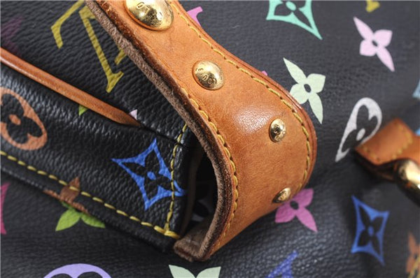 Auth Louis Vuitton Monogram Multicolor Rita 2Way Hand Bag Black M40126 LV 1334E