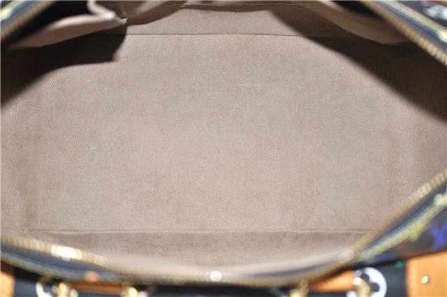 Auth Louis Vuitton Monogram Multicolor Rita 2Way Hand Bag Black M40126 LV 1334E