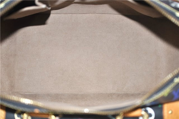 Auth Louis Vuitton Monogram Multicolor Rita 2Way Hand Bag Black M40126 LV 1334E