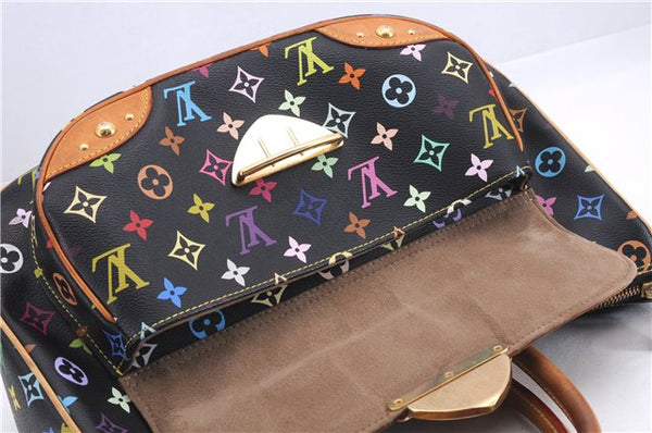 Auth Louis Vuitton Monogram Multicolor Rita 2Way Hand Bag Black M40126 LV 1334E