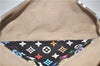 Auth Louis Vuitton Monogram Multicolor Rita 2Way Hand Bag Black M40126 LV 1334E