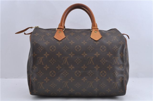 Authentic Louis Vuitton Monogram Speedy 30 Hand Bag M41526 LV 1335D