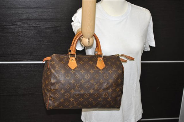 Authentic Louis Vuitton Monogram Speedy 30 Hand Bag M41526 LV 1335D