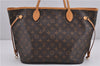 Authentic Louis Vuitton Monogram Neverfull MM Tote Bag Fuchsia M40996 Pink 1335F