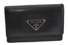 Authentic PRADA Vintage Saffiano Leather 6 Six Hooks Key Case Black 1335G