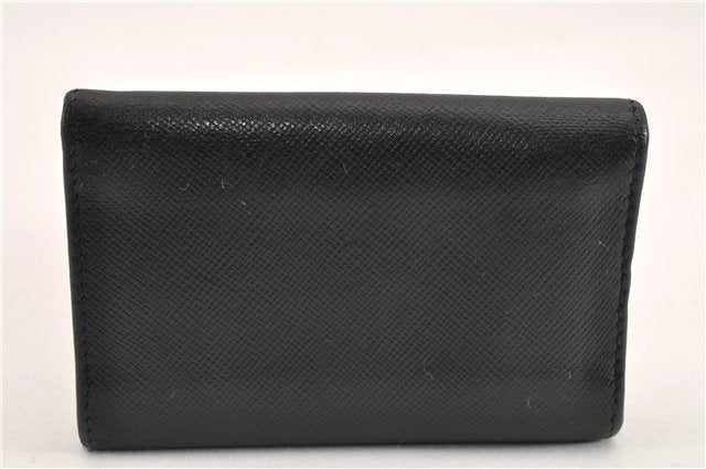 Authentic PRADA Vintage Saffiano Leather 6 Six Hooks Key Case Black 1335G