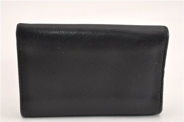 Authentic PRADA Vintage Saffiano Leather 6 Six Hooks Key Case Black 1335G