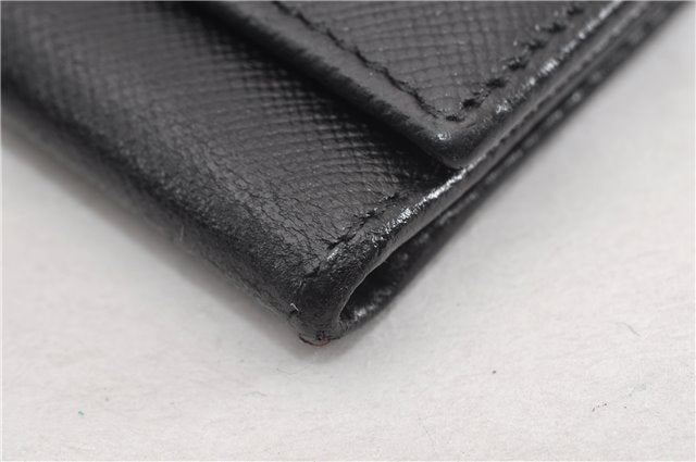 Authentic PRADA Vintage Saffiano Leather 6 Six Hooks Key Case Black 1335G