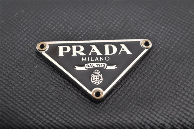 Authentic PRADA Vintage Saffiano Leather 6 Six Hooks Key Case Black 1335G