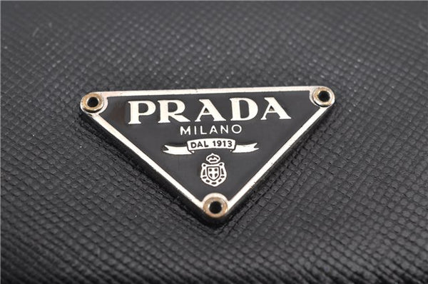 Authentic PRADA Vintage Saffiano Leather 6 Six Hooks Key Case Black 1335G