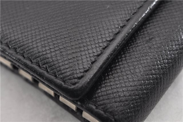 Authentic PRADA Vintage Saffiano Leather 6 Six Hooks Key Case Black 1335G