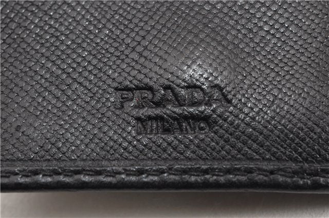 Authentic PRADA Vintage Saffiano Leather 6 Six Hooks Key Case Black 1335G