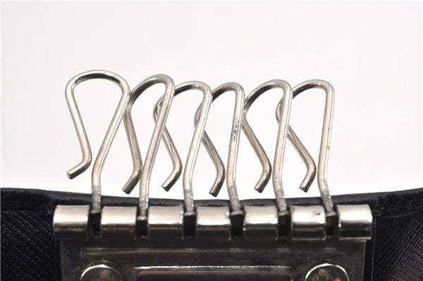 Authentic PRADA Vintage Saffiano Leather 6 Six Hooks Key Case Black 1335G