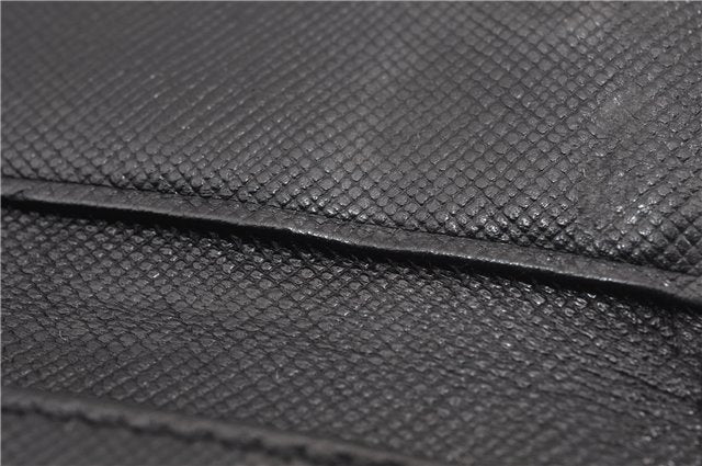Authentic PRADA Vintage Saffiano Leather 6 Six Hooks Key Case Black 1335G