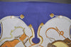 Authentic HERMES Carre 90 Scarf "SPRINGS" Silk Blue 1335I