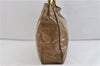 Authentic CHANEL CC Logo Chain Shoulder Tote Bag Purse Enamel Brown 1337D