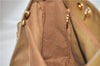 Authentic CHANEL CC Logo Chain Shoulder Tote Bag Purse Enamel Brown 1337D