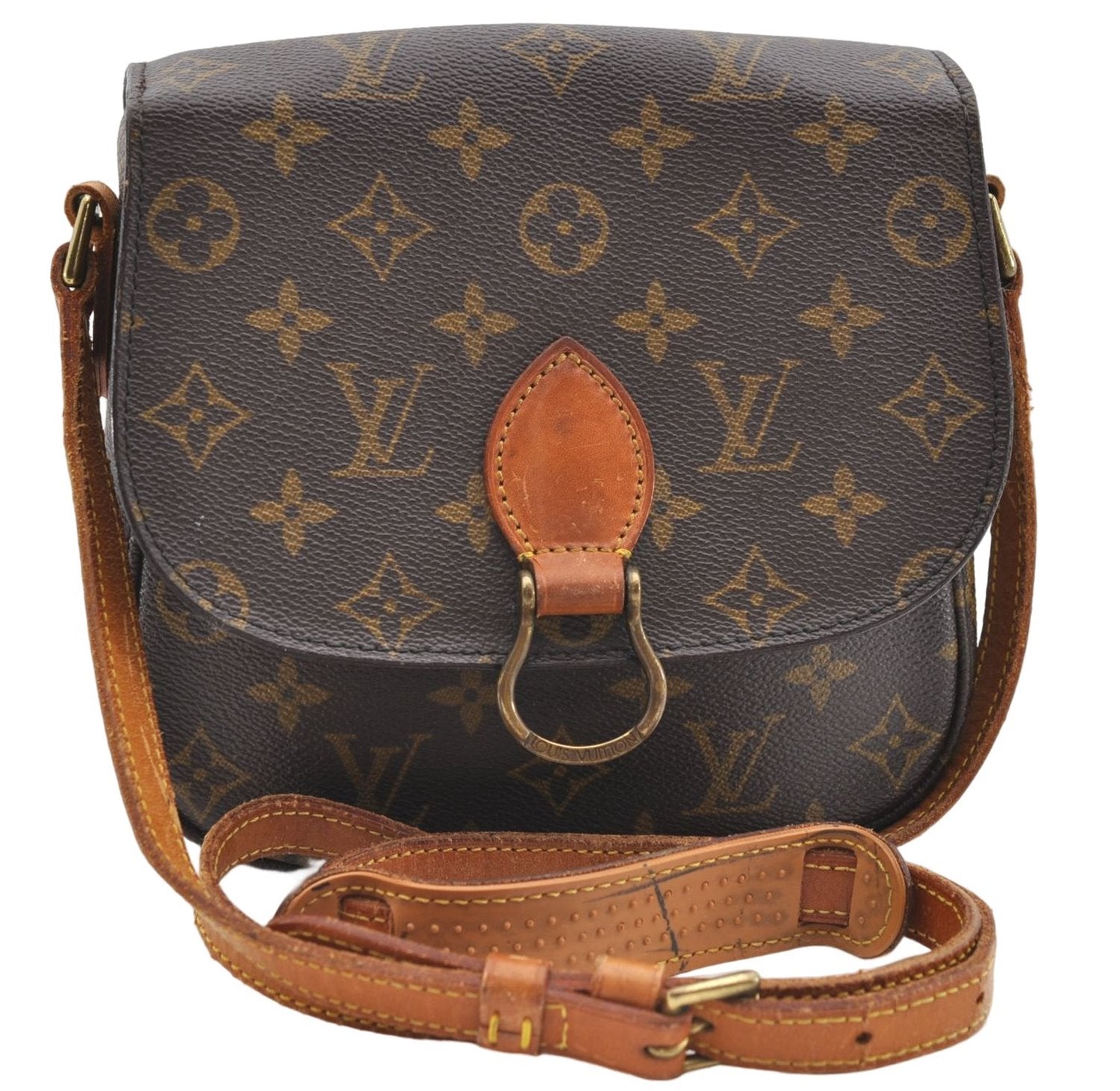 Auth Louis Vuitton Monogram Saint Cloud MM Shoulder Cross Bag M51243 LV 1337E
