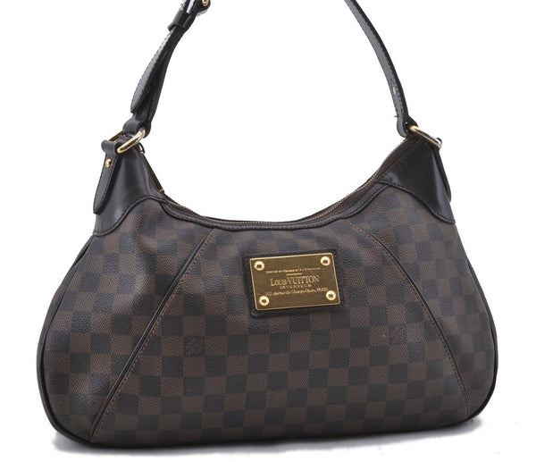 Authentic Louis Vuitton Damier Thames GM Shoulder Bag N48181 LV 1338D